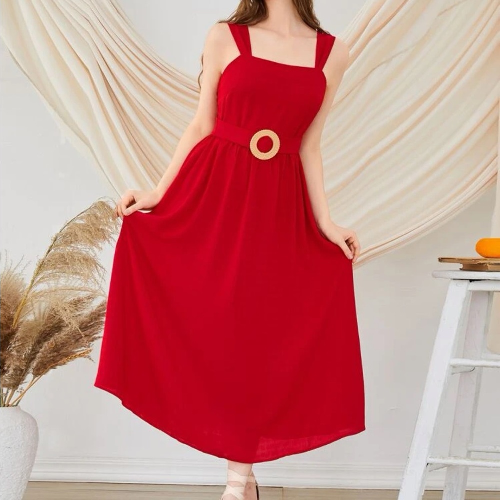 Lovely red midi dress